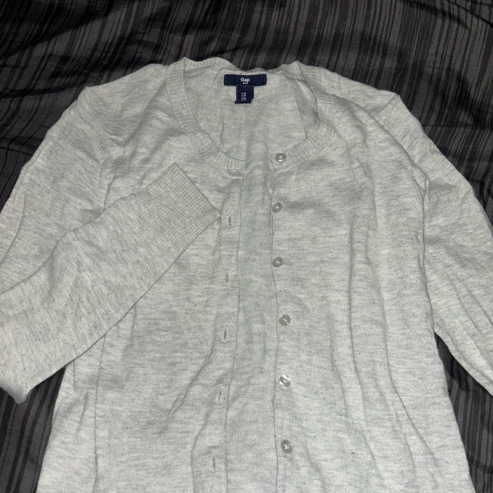 GAP Light Gray Knit Cardigan